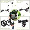 3 Wheels Folding Golf Push Cart for Outdoor Use