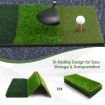 3-in-1 Golf Hitting Mat with Realistic Synthetic Turf for Indoor and Outdoor Golf Practice