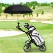 4 Wheels Aluminum Golf Push Pull Cart With Adjustable Umbrella Holder for Outdoor Use