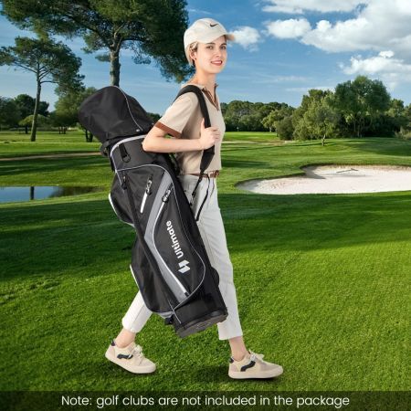 Golf Cart Bag with 14 Way Top Dividers & 9 Pockets & Cooler Bag
