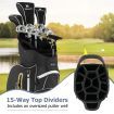 Golf Cart Bag with 15 Way Top Dividers Including Individual Putter Well