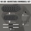 30kg Free Weight Dumbbell Set  with Grip for Gym & Home