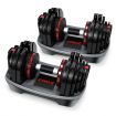 Adjustable Single Dumbbell Set with 18 Weights for Strength Training