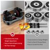 Adjustable Single Dumbbell Set with 18 Weights for Strength Training