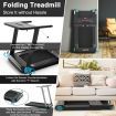 Folding Electric Treadmill with 12 Preset Programs & App Control for Home