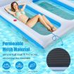 Inflatable Floating Island with Built-in Cup Holders for Lakes