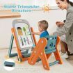 Art Easel with Height Adjustable Magnetic Whiteboard  for Toddlers