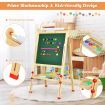 Art Easel with Paper Roll and Double-Sided Adjustable Drawing Easel Board for Kids