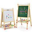 Art Easel with Paper Roll and Double-Sided Adjustable Drawing Easel Board for Kids