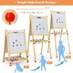 Art Easel with Paper Roll and Double-Sided Adjustable Drawing Easel Board for Kids