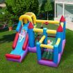 5-in-1 Inflatable Bounce House with Slide & Trampoline (without Blower)