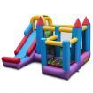 5-in-1 Inflatable Bounce House with Slide & Trampoline (without Blower)