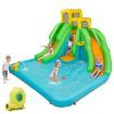 Inflatable Water Park with Two Slides for Outdoor Play without Blower