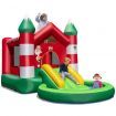 Christmas Themed Inflatable Bounce House with Slide & Trampoline (with Blower)