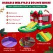 Christmas Themed Inflatable Bounce House with Slide & Trampoline (with Blower)