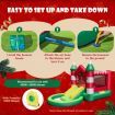 Christmas Themed Inflatable Bounce House with Slide & Trampoline (with Blower)