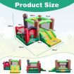 Inflatable Bounce House with Double Slides for Outdoor Use without Blower