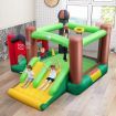 Inflatable Bounce House with Double Slides for Outdoor Use without Blower