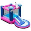 Kids 3-in-1 Inflatable Space-themed Bounce House with Jumping Area & Slide (without Blower)