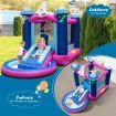 Kids 3-in-1 Inflatable Space-themed Bounce House with Jumping Area & Slide (without Blower)