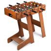 Folding Foosball Table with 2 Footballs for Game Room & Arcades