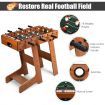 Folding Foosball Table with 2 Footballs for Game Room & Arcades