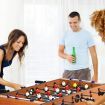 Folding Foosball Table with 2 Footballs for Game Room & Arcades