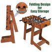 Folding Foosball Table with 2 Footballs for Game Room & Arcades