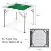 Folding Mahjong Table with 4 Cup Holders & 4 Chip Grooves for Activities