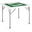 Folding Mahjong Table with 4 Cup Holders & 4 Chip Grooves for Activities