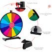 18" Tabletop Spinning Prize Wheel With Solid Metal Base for Party