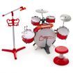 Kids Drum Keyboard Set with Stool & Microphone Stand