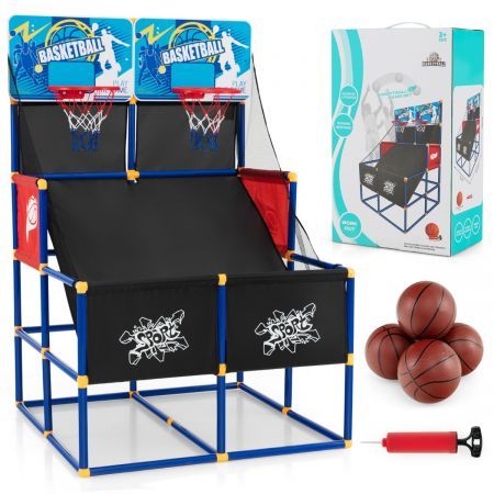 Kids Basketball Hoop Arcade Game with 2 Shatterproof Backboards for Boys and Girls