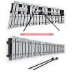 30 Note Glockenspiel Xylophone with Wood Base and Metal Keys for Kids