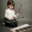 27 Notes Glockenspiel Xylophone with Wooden Base for Kids