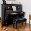 Height-adjustable Piano Bench with Double Seat for 2 People