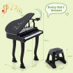 37 Keys Kids Portable Piano Keyboard with Stool and Microphone