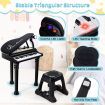 31 Keys Kids Piano Keyboard with Stool and Microphone for Kids