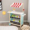 Kids Wooden Ice Cream Cart with Chalkboard & Storage