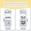 Double-Sided Kid's Play Kitchen with Cooking Sets for Toddlers Ages 3 +