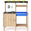 Wood Outdoor Kids Play Kitchen Toy with Well-Stocked Kitchen Accessories for Kids