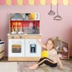 Wooden Kids Kitchen Set with Pots & Utensils & Range Hood