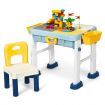 6 in 1 Building Block Table with Storage for Kids over 3 Years Old