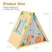 2-in-1 Kids Play Tent with Wooden Climbing Triangle