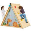 2-in-1 Kids Play Tent with Wooden Climbing Triangle