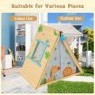 2-in-1 Kids Play Tent with Wooden Climbing Triangle