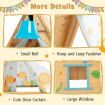 2-in-1 Kids Play Tent with Wooden Climbing Triangle