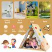 2-in-1 Kids Play Tent with Wooden Climbing Triangle