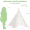 5-Side Lace Teepee Tent with Colorful Light Strings for Children & Adults