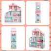 Wooden Pretend Play Doll House with Fully-Furnished Design